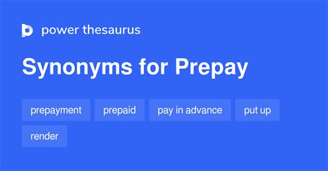 prepaid synonym|prepay synonym.